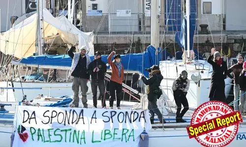 ഫലസ്തീന്‍ ഐക്യദാര്‍ഢ്യത്തിന്റെ മറവില്‍ കള്ളപ്പണം വെളുപ്പിക്കലോ? ഗ്രേറ്റ തന്‍ബെര്‍ഗ് പിന്തുണച്ച ഗ്ലോബല്‍ സുമൂദ് ഫ്‌ലോട്ടില പ്രവര്‍ത്തകര്‍ കുടുങ്ങി! ഭീകരവിരുദ്ധ നിയമപ്രകാരം ഏഴ് പേര്‍ തടങ്കലില്‍; വായേല്‍ നൗവറും ഭാര്യയും ഉള്‍പ്പെടെയുള്ളവര്‍ അകത്ത്; ടുണീഷ്യന്‍ ഭരണകൂടത്തിന്റെ അപ്രതീക്ഷിത നീക്കത്തില്‍ ഞെട്ടി ആക്ടിവിസ്റ്റുകള്‍!