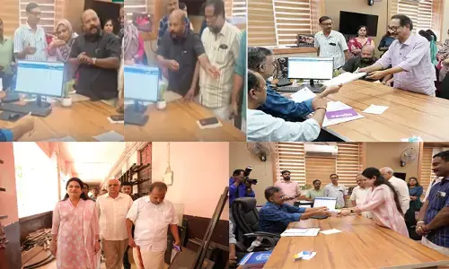 മുഹൂര്‍ത്തം തെറ്റരുതെന്ന് പത്മജയ്ക്കും ബിജെപിക്കും വാശി; ക്യൂ തെറ്റിച്ച് പത്രിക നല്‍കിയാല്‍ വിവരമറിയുമെന്ന് വി എസ് സുനില്‍ കുമാര്‍ അടക്കം എല്‍ഡിഎഫ് നേതാക്കള്‍; തൃശൂര്‍ കളക്ടറേറ്റില്‍ ഊഴ തര്‍ക്കത്തില്‍ കശപിശ; ഒടുവില്‍ ആരെയും നോവിക്കാതെ ഉദ്യോഗസ്ഥര്‍ പണി പറ്റിച്ചത് ഇങ്ങനെ