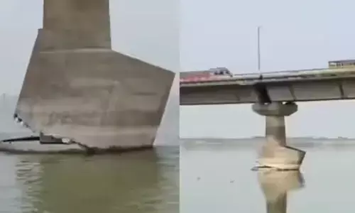 ബിഹാറില്‍ 838 കോടി രൂപ ചിലവിട്ട് നിര്‍മ്മിച്ച പാലത്തില്‍ വിള്ളല്‍;  പാലത്തിന്റെ സംരക്ഷണ ഭിത്തി തകര്‍ന്നിട്ടും വാഹനങ്ങള്‍ കടന്നു പോകുന്നതില്‍ ആശങ്ക