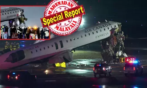 ചിറകുകൾ രണ്ടും പൊട്ടിത്തെറിച്ച് മുൻ ഭാഗം മുഴുവൻ തകർന്നുതരിപ്പണമായി കുത്തനെ പൊങ്ങി നിൽക്കുന്ന നിലയിൽ ആ വിമാനം; ചുറ്റും ചങ്ക് പൊട്ടുന്ന കാഴ്ച; അമേരിക്കയെ നടുക്കി വീണ്ടും വിമാന ദുരന്തം; ന്യൂയോർക്ക് വിമാനത്താവളത്തിൽ എയർ കാനഡ വിമാനവും അഗ്നിശമന വാഹനവും കൂട്ടിയിടിച്ച് രണ്ട് പൈലറ്റുമാർ കൊല്ലപ്പെട്ടു; നിരവധി പേർക്ക് പരിക്ക്; അന്വേഷണം നടത്തുമെന്ന് അധികൃതർ
