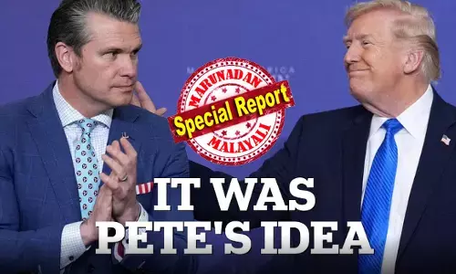 നമുക്കിത് ചെയ്യാം, കാരണം അവരെ ആണവായുധം കൈവശം വെക്കാന്‍ അനുവദിക്കരുത്!  ഇറാനെ അടിക്കാന്‍ പറഞ്ഞത് ഇവനാണ്; വേദിയിലിരുത്തി ട്രംപിന്റെ ആരോപണം; പീറ്റ് ഹെഗ്സെത്തിന്റെ ചിരി മാഞ്ഞു! യുദ്ധം പാളിയപ്പോള്‍  ഹെഗ്സെത്തിനെ പരസ്യമായി തള്ളിപ്പറഞ്ഞ് യു എസ് പ്രസിഡന്റ്