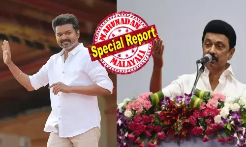 ആയിരക്കണക്കിന് ആരാധകരെ കൂട്ടിയത് എല്ലാം വെറുതെ ആയോ? പെരമ്പൂരിൽ വിജയ് തോൽക്കും; ടിവികെ ആകെ നേടുന്ന വോട്ടുശതമാനം പത്തിലും താഴെ; ഡിഎംകെ സഖ്യത്തിന് 180 സീറ്റ്; എഐഎഡിഎംഎകെ സഖ്യം 54 സീറ്റിൽ ഒതുങ്ങും; തമിഴ് മണ്ണിനെ ആവേശത്തിലാക്കി സ‍ർവേ ഫലം പുറത്ത്; പ്രതീക്ഷയോടെ രാഷ്ട്രീയ പാർട്ടികൾ; ഇനി പറഞ്ഞെതെല്ലാം ഫലിക്കുമോ?