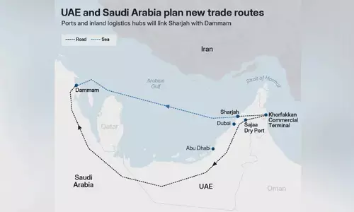 ഇറാന്‍ വഴി മുട്ടിച്ചാല്‍ സൗദിയും യുഎഇയും വഴി തുറക്കും! കടല്‍ വഴി മാത്രമല്ല, ഇനി കരയിലൂടെയും ചരക്കുനീക്കം;  ഹോര്‍മുസിനെ വെട്ടിക്കാന്‍ പുതിയ മാസ്റ്റര്‍ പ്ലാന്‍;   വിതരണ ശൃംഖല തകരാതിരിക്കാന്‍ പുതിയ വ്യാപാര ഇടനാഴി