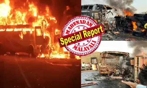 തങ്ങളുടെ ഭാരങ്ങൾ എല്ലാം ഭഗവാനോട് ഏറ്റുപറഞ്ഞ് മനഃസ്ഥാപിക്കാൻ ഇറങ്ങിയ ഒരുകൂട്ടം മനുഷ്യജീവനുകൾ; മനസ്സ് നിറച്ച് പ്രതീക്ഷകളുമായി പോകവേ അപ്രത്യക്ഷമായി എത്തിയ ദുരന്തം; ആ കൂട്ടിയിടയിൽ ബസും ലോറിയും ഒരുമിച്ച് കത്തിച്ചാമ്പലായി; വെന്ത് വെണ്ണീറായി ഒട്ടും തിരിച്ചറിയാൻ പറ്റാത്ത രീതിയിൽ മൃതദേഹങ്ങൾ; ആന്ധ്രയെ നടുക്കിയ അപകടത്തിൽ പോലീസ് സംശയിക്കുന്നത് മറ്റൊന്ന്