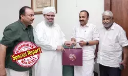 കാലങ്ങളായി ഇടതു മുന്നണിക്ക് കൈകൊടുക്കുന്ന എ പി സമസ്തയെയും ഒപ്പം നിര്‍ത്താന്‍ വി ഡി സതീശന്റെ നീക്കം; കേരള മുസ്ലിം ജമാഅത്ത് സംസ്ഥാന ജനറല്‍ സെക്രട്ടറിയുമായ ഇബ്രാഹിമുല്‍ ഖലീലുല്‍ ബുഖാരി തങ്ങളുമായി പ്രതിപക്ഷ നേതാവിന്റെ കൂടിക്കാഴ്ച്ച; കടലുണ്ടിയിലെ വീട്ടില്‍ നടന്ന ആ കൂടിക്കാഴ്ച്ച നിര്‍ണായകം