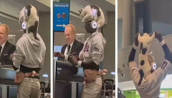 തലയിൽ പൂച്ചയെ വച്ച് യുവതി എയർപോർട്ടിൽ; എല്ലാം കണ്ട് അമ്പരന്ന് ആളുകൾ; ബാഗേജ് ഫീ ഒഴിവാക്കാൻ ഇവർ കാണിച്ചത് തലയിൽ പൂച്ചയെ വച്ച് യുവതി എയർപോർട്ടിൽ; എല്ലാം കണ്ട് അമ്പരന്ന് ആളുകൾ; ബാഗേജ് ഫീ ഒഴിവാക്കാൻ ഇവർ കാണിച്ചത്