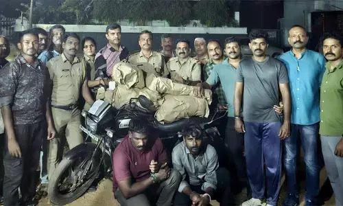 ചെങ്ങന്നൂരിൽ വൻ കഞ്ചാവ് വേട്ട: അരക്കോടി വിലമതിക്കുന്ന ലഹരിമരുന്നുമായി രണ്ട് തമിഴ്‌നാട് സ്വദേശികൾ പിടിയിൽ; ബൈക്കിൽ കടത്തിയത് 20 കിലോ കഞ്ചാവ്