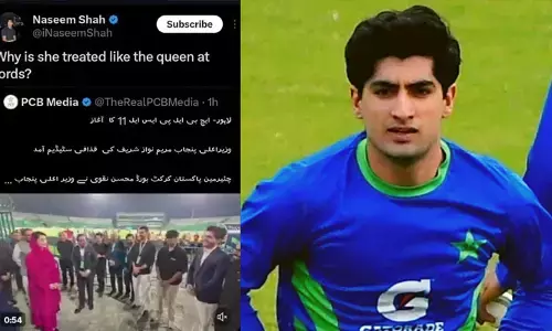 എന്തിനാണ് ലോര്‍ഡ്സിലെ റാണിയെപ്പോലെ അവരെ പരിഗണിക്കുന്നത്? മറിയം നവാസിനെ ഉന്നമിട്ട് പാക്ക് പേസര്‍ നസീം ഷായുടെ പോസ്റ്റ്; കടുത്ത പ്രതിഷേധം; കടുത്ത നടപടിയിലേക്ക് പിസിബി