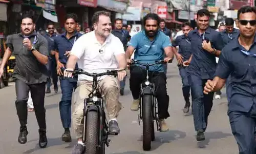 സാധാരണക്കാരനായ വോട്ടര്‍മാരെ നേരിട്ട് കണ്ട് സൈക്കിള്‍ യാത്ര; ഉമ്മന്‍ ചാണ്ടിയുടെ ജനകീയ ശൈലി പിന്‍പറ്റിയ ചാണ്ടി ഉമ്മനൊപ്പം രാഹുല്‍ ഗാന്ധിയും;  പുതുപ്പള്ളിയെ ഇളക്കിമറിച്ച് വ്യത്യസ്തമായ പ്രചാരണം;  വഴിയോരങ്ങളില്‍ ജനസാഗരം; ദൃശ്യങ്ങള്‍ സാമൂഹ്യ മാധ്യമങ്ങളില്‍ പ്രചരിച്ചതോടെ സൈക്കിള്‍ പൊളിറ്റിക്‌സ് ദേശീയ ശ്രദ്ധയില്‍