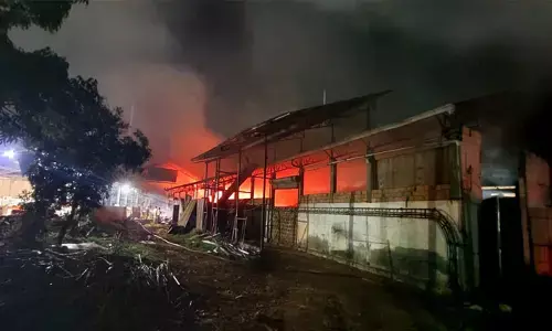 പാപ്പിനിശേരിയില്‍ മരപ്പൊടി നിര്‍മ്മാണ ഫാക്ടറിക്ക് തീ പിടിച്ചു; കോടികളുടെ നഷ്ടം