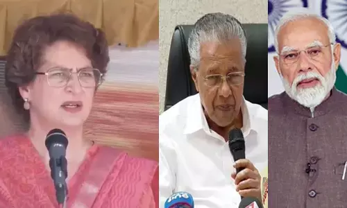 പ്രധാനമന്ത്രി നരേന്ദ്രമോദി നട്ടെല്ലില്ലാത്ത ഭീരു, പിണറായി വിജയന്‍ മോദിയുടെ ബി ടീം; എല്‍ഡിഎഫും ബിജെപിയും തമ്മില്‍ അവിശുദ്ധ കൂട്ടുകെട്ട്; ശബരിമലയിലെ കൊള്ള അന്വേഷിക്കാത്തതിലും ചോദ്യശരങ്ങള്‍; കേന്ദ്ര-സംസ്ഥാന സര്‍ക്കാരുകളെ ഒരുപോലെ കടന്നാക്രമിച്ച് പ്രിയങ്ക ഗാന്ധി