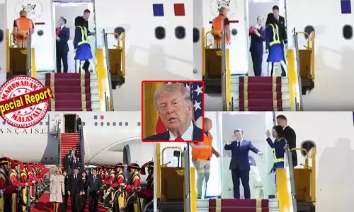 ഇമ്മാനുവല്‍ മാക്രോണ്‍ ഭാര്യയുടെ തല്ലുവാങ്ങുന്നവന്‍; താടിയെല്ലിന് കിട്ടിയ ആ അടിയില്‍ നിന്ന് അദ്ദേഹം ഇനിയും മുക്തനായിട്ടില്ല: നാറ്റോയോടുള്ള അനിഷ്ടത്തില്‍ ഫ്രഞ്ച് പ്രസിഡന്റിനെ പരസ്യമായി അപമാനിച്ച് ട്രംപ്; വിമാനത്തില്‍ വച്ച് നടന്ന സംഭവം കുത്തിപ്പൊക്കിയത് മാന്യമല്ലാത്ത പ്രവൃത്തിയെന്ന് മാക്രോണ്‍; ഹാനോയിലെ ആ വീഡിയോ വീണ്ടും ചര്‍ച്ചയാക്കി യുഎസ് പ്രസിഡന്റ്