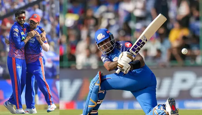 അര്‍ധസെഞ്ചുറിയുമായി ക്യാപ്റ്റന്‍ സൂര്യകുമാര്‍ യാദവ്; നിരാശപ്പെടുത്തി റിക്കെല്‍ട്ടണും തിലക് വര്‍മയും റൂഥര്‍റഫോര്‍ഡും;  മുംബൈയെ 160 കടത്തിയത് വാലറ്റക്കാര്‍;  ഡല്‍ഹിക്ക് 163 റണ്‍സ് വിജയലക്ഷ്യം