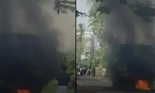 കുന്നംകുളം-പട്ടാമ്പി റോഡില്‍ കെഎസ്ആര്‍ടിസി ബസിന് തീപിടിച്ചു; യാത്രക്കാര്‍ രക്ഷപ്പെട്ടത് തലനാരിഴയ്ക്ക്