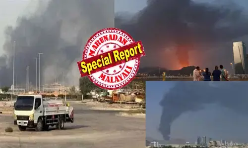 അബുദാബിയുടെ ഉറക്കം കെടുത്തി ആകാശത്ത് വീണ്ടും ഇറാൻ മിസൈലുകൾ; 40,000 അടിയിൽ നിന്ന് ശരവേഗത്തിൽ മുസഫ സിറ്റിയിൽ പതിച്ച് ഉഗ്ര സ്ഫോടനം; ആളുകൾ ജീവനും കൊണ്ട് കുതറിയോടി; മിസൈൽ ചീളുകൾ തെറിച്ച് ഒരാൾക്ക് ഗുരുതര പരിക്ക്; ഭീതിയിൽ ഗൾഫ് രാജ്യങ്ങൾ