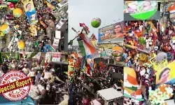 പരസ്യ പ്രചാരണം അവസാന മണിക്കൂറില്; റോഡ് ഷോകളുമായി സ്ഥാനാര്ത്ഥികള്; വാദ്യമേളങ്ങളും നിശ്ചല ദൃശ്യങ്ങളുമായി കൊട്ടിക്കലാശം പൂരമാക്കി അണികള്; ആരവത്തില് അലിഞ്ഞ് നാടും നഗരവും; ക്ലൈമാക്സില് കളം നിറഞ്ഞ് മുന്നണികള്; മനുഷ്യ നിര്മിത പ്രളയം സമരജ്വാലയാക്കി പത്തനംതിട്ടയില് യുഡിഎഫ് പരസ്യ പ്രചാരണം അവസാന മണിക്കൂറില്; റോഡ് ഷോകളുമായി സ്ഥാനാര്ത്ഥികള്; വാദ്യമേളങ്ങളും നിശ്ചല ദൃശ്യങ്ങളുമായി കൊട്ടിക്കലാശം പൂരമാക്കി അണികള്; ആരവത്തില് അലിഞ്ഞ് നാടും നഗരവും; ക്ലൈമാക്സില് കളം നിറഞ്ഞ് മുന്നണികള്; മനുഷ്യ നിര്മിത പ്രളയം സമരജ്വാലയാക്കി പത്തനംതിട്ടയില് യുഡിഎഫ്