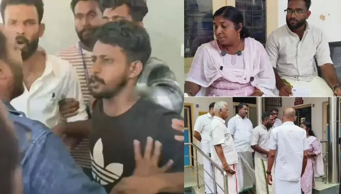 പുനലൂരില് പോളിംഗ് ബൂത്തിന് മുന്നില് എല്ഡിഎഫ് - യുഡിഎഫ് സംഘര്ഷം; യുഡിഎഫ് വനിതാ കൗണ്സിലര്ക്ക് മര്ദ്ദനമേറ്റു; ഫറോക്ക് ചന്തയിലുള്ള പോളിങ് സ്റ്റേഷനിലും സംഘര്ഷം പുനലൂരില് പോളിംഗ് ബൂത്തിന് മുന്നില് എല്ഡിഎഫ് - യുഡിഎഫ് സംഘര്ഷം; യുഡിഎഫ് വനിതാ കൗണ്സിലര്ക്ക് മര്ദ്ദനമേറ്റു; ഫറോക്ക് ചന്തയിലുള്ള പോളിങ് സ്റ്റേഷനിലും സംഘര്ഷം