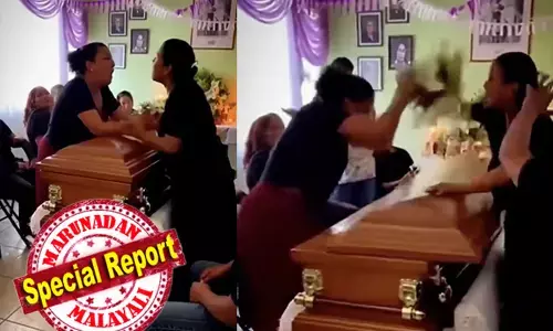 ശവമഞ്ചത്തിന് മുന്നില്‍ കാമുകിമാരുടെ അടിപിടി; ശവപ്പെട്ടിയുടെ മൂടി തെറിച്ചു, മരിച്ചവന്‍ എഴുന്നേറ്റ് ഓടിയേനെ! പരേതന്‍ ഒരേസമയം പ്രണയിച്ചത് രണ്ടാളെയും! രഹസ്യം പുറത്തായത് ശവസംസ്‌കാര ചടങ്ങില്‍; ഒടുവില്‍ നാട്ടുകാര്‍ ഇടപെട്ടു; ഒരു മെക്‌സിക്കന്‍ തല്ലുമാലയുടെ കഥ!