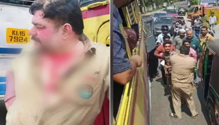 കലി കയറി ഹെൽമറ്റ് കൊണ്ട് അടിച്ചു; പിന്നെ ഒന്നും നോക്കാതെ തല്ലിച്ചതച്ച് ക്രൂരത; ഓവര്ടേക്കിനെ ചൊല്ലി തര്ക്കം; നടുറോഡിൽ കെഎസ്ആര്ടിസി ഡ്രൈവറെയും കണ്ടക്ടറെയും മര്ദിച്ച് അവശനാക്കി കലി കയറി ഹെൽമറ്റ് കൊണ്ട് അടിച്ചു; പിന്നെ ഒന്നും നോക്കാതെ തല്ലിച്ചതച്ച് ക്രൂരത; ഓവര്ടേക്കിനെ ചൊല്ലി തര്ക്കം; നടുറോഡിൽ കെഎസ്ആര്ടിസി ഡ്രൈവറെയും കണ്ടക്ടറെയും മര്ദിച്ച് അവശനാക്കി