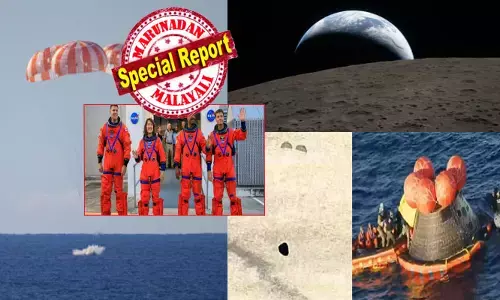 അങ്ങ് അകലെയുള്ള മഹാത്ഭുതത്തിന്റെ ഇരുണ്ട വശവും കണ്ട് മടങ്ങിയ ആ നാലുപേർ; മരണവേഗതയിൽ ഒരു തീഗോളമായി അന്തരീക്ഷം കീറിമുറിച്ച് ശാന്തമായ കടലിലേക്ക്; ലോകം ശ്വാസമടക്കി പിടിച്ചു നിന്ന നിമിഷങ്ങൾ; റീഡ് വൈസ്‌മാനും സംഘവും നൽകിയ ആദ്യ സന്ദേശം കേട്ടോ? ഇനി അടുത്ത ലക്ഷ്യം ചന്ദ്രനിലെ മണ്ണ്!