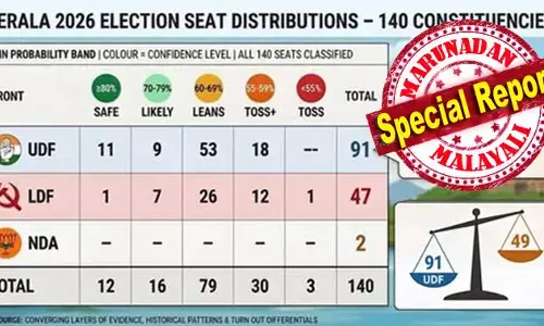 2026 നിയമസഭാ തിരഞ്ഞെടുപ്പ്: യുഡിഎഫ് മുന്നേറ്റം പ്രവചിച്ച് ടോണി തോമസിന്റെ പ്രോബബിലിറ്റി മോഡല്‍; യുഡിഎഫിന് 91 സീറ്റുകള്‍ വരെ ലഭിക്കാന്‍ സാധ്യത; സിപിഎമ്മിന് സുരക്ഷിത സീറ്റ് ഒന്നു മാത്രം; ബിജെപിക്ക് രണ്ടു സീറ്റ് കിട്ടാം.. കിട്ടാതെയുമിരിക്കാം; ഈ വെറൈറ്റി പ്രവചനത്തിലും ഭരണവിരുദ്ധ വികാരം പ്രകടം