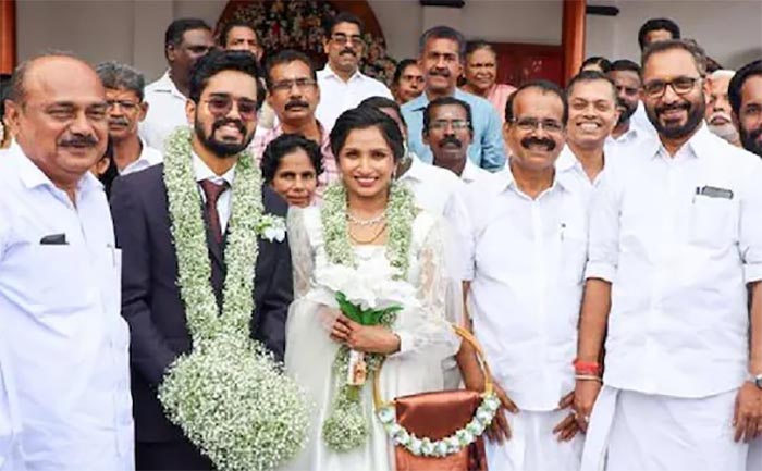 കേന്ദ്രമന്ത്രി ജോര്‍ജ് കുര്യന്റെ മകന്‍ ആദര്‍ശ് വിവാഹിതനായി; ചടങ്ങില്‍ പങ്കെടുത്തു രാഷ്ട്രീയ - സാമൂഹിക രംഗത്തെ പ്രമുഖര്‍