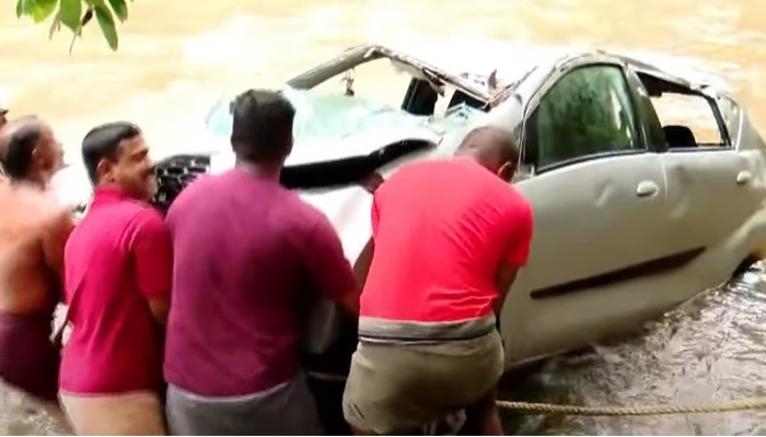 കോട്ടയത്തും ഇടുക്കിയിലും മലയോര മേഖലയില്‍ മലവെള്ളപ്പാച്ചില്‍; ഒഴുക്കില്‍ പെട്ട വൈദികനെ രക്ഷിച്ചു; സഞ്ചരിച്ച കാര്‍ കരയ്ക്ക് കയറ്റി