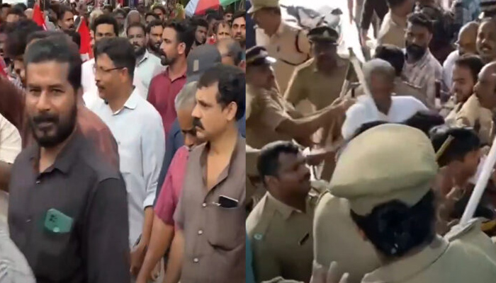 മുക്കം നഗരസഭയില്‍ എല്‍ഡിഎഫ്- യുഡിഎഫ് പ്രവര്‍ത്തകര്‍ തമ്മില്‍ സംഘര്‍ഷം; പൊലീസ് ലാത്തി വീശി